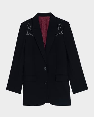 Zadig & Voltaire Viva Strass Western Blazer
