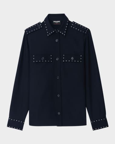 Zadig & Voltaire Taskam Tailored Strass Overshirt