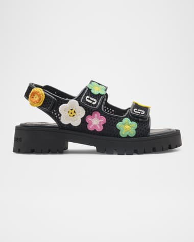 Marc Jacobs The J Marc Strap Embroidered Daisy Sport Sandals