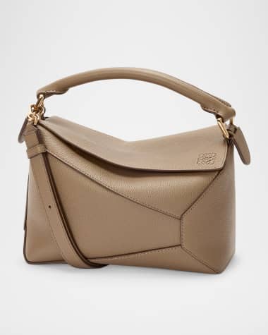 Loewe Puzzle Edge Small Top-Handle Bag in Grain Leather