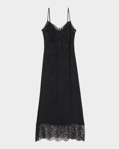 Simone Rocha Floral Lace-Trim Slip Dress