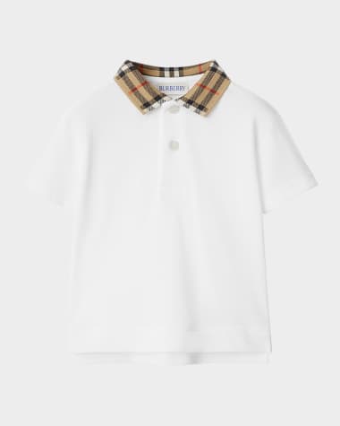 Burberry Boy's Johane Pique EKD Polo Shirt, Size 6M-2