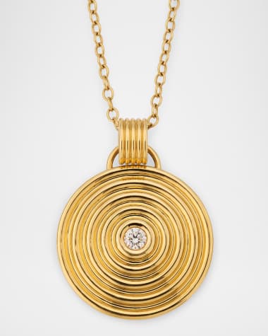 ALMASIKA Universum Pave Medallion Necklace, 35mm