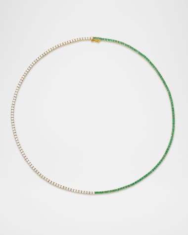 Anita Ko 18K Yellow Gold Emerald and Diamond Hepburn Choker