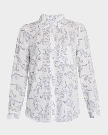 Rails Kathryn Jaguar Button-Front Blouse