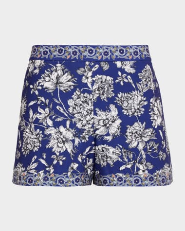 Alice + Olivia Hera Forevermore High-Rise Back Zip Shorts