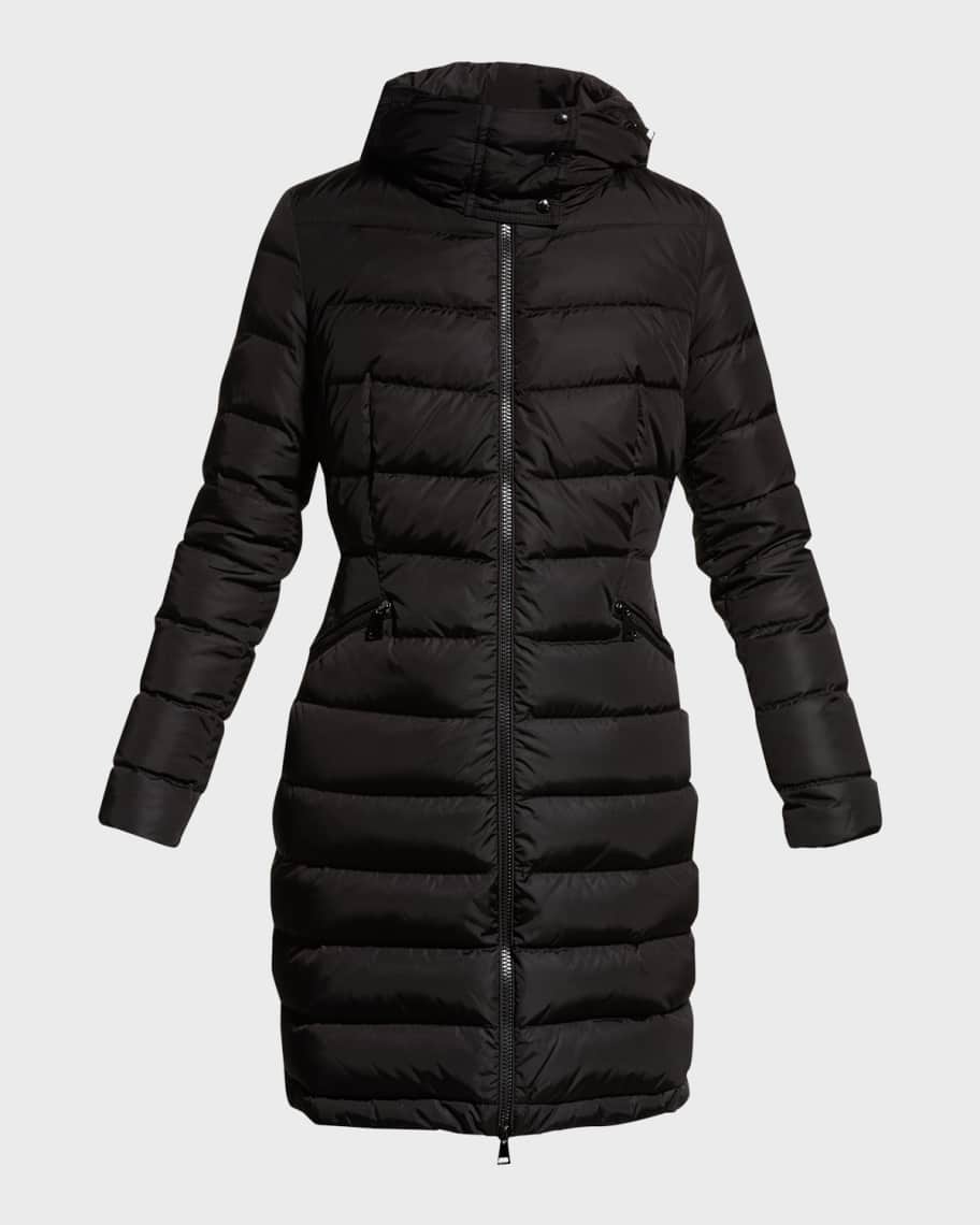 Moncler Flammette High Neck Puffer Coat Neiman Marcus