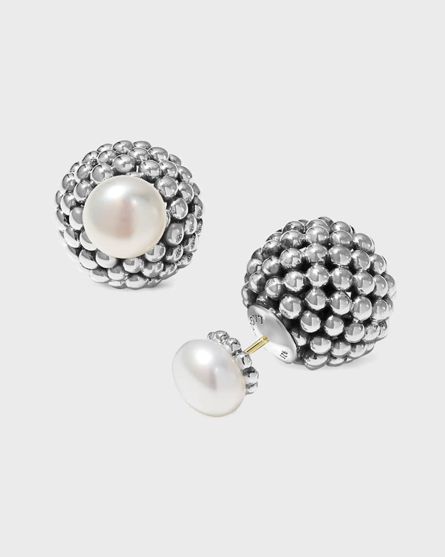LAGOS Caviar Pearl Front Back Stud Earrings Neiman Marcus