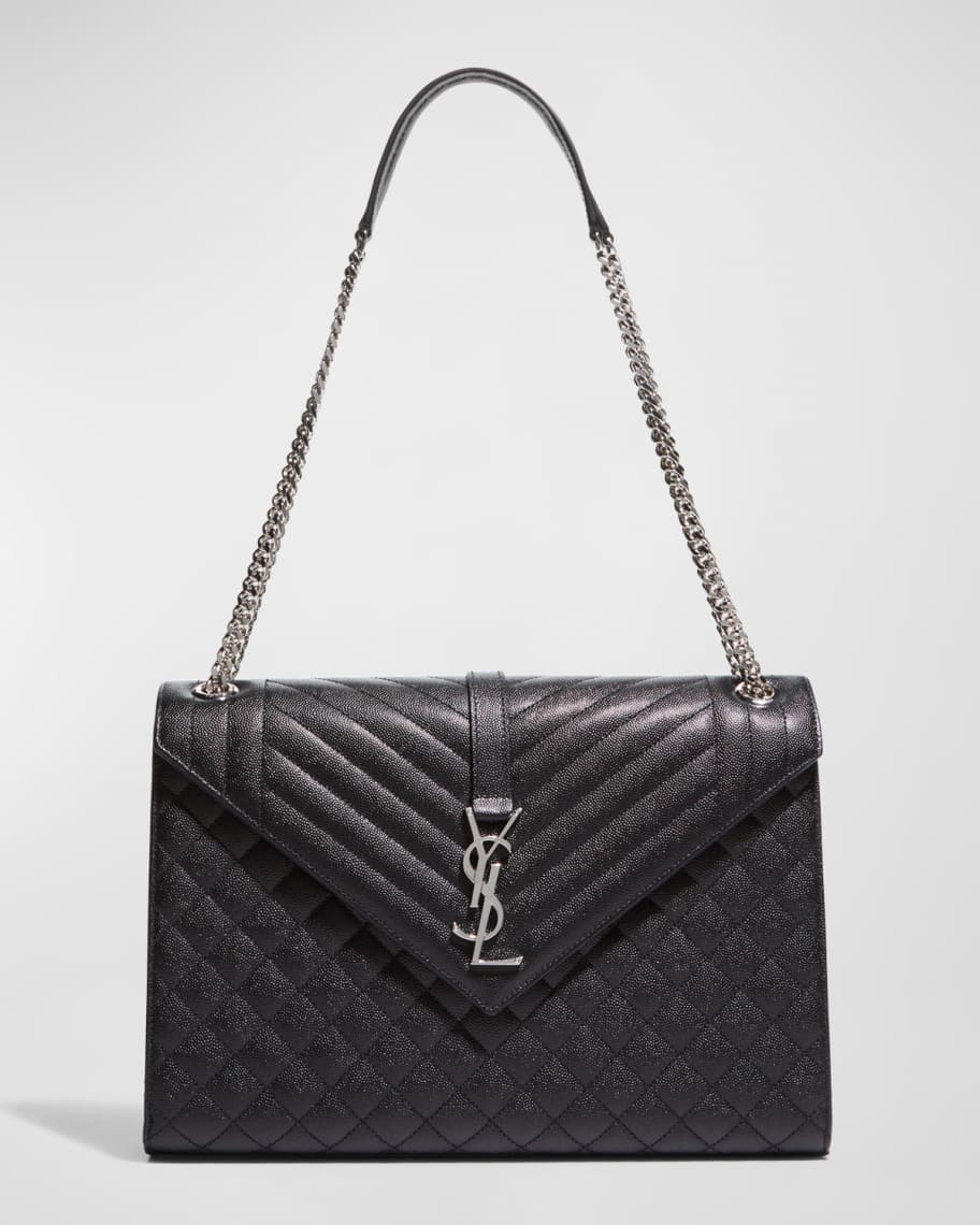 Bag with long chain handle-black Classy and chic, this large