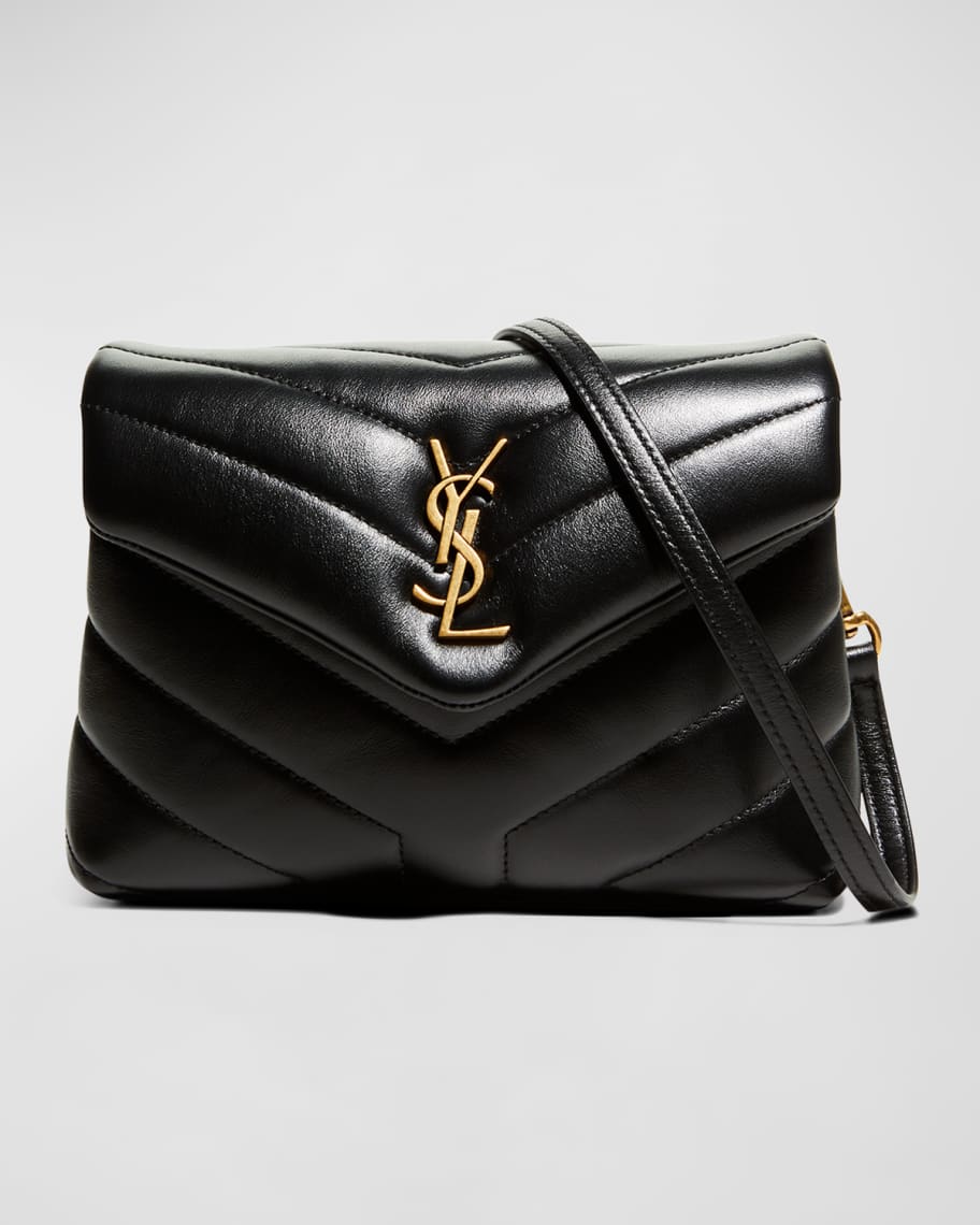Loulou Toy Leather Shoulder Bag in White - Saint Laurent