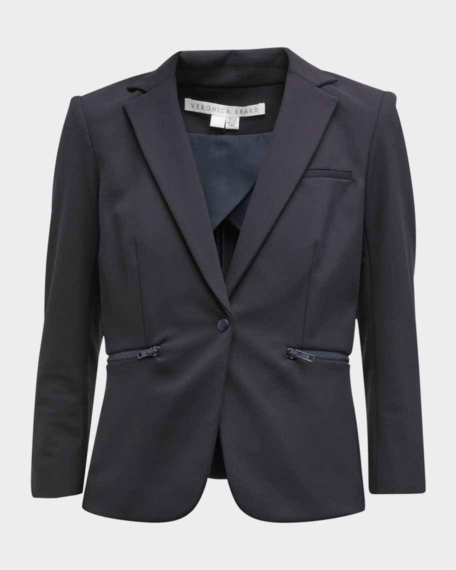 Veronica Beard Scuba Schoolboy Blazer Jacket Neiman Marcus