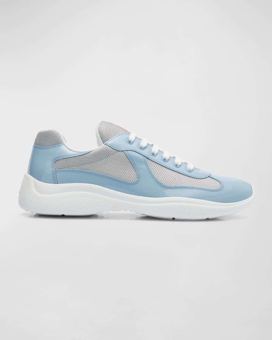 Men s America s Cup Patent Leather Patchwork Sneakers