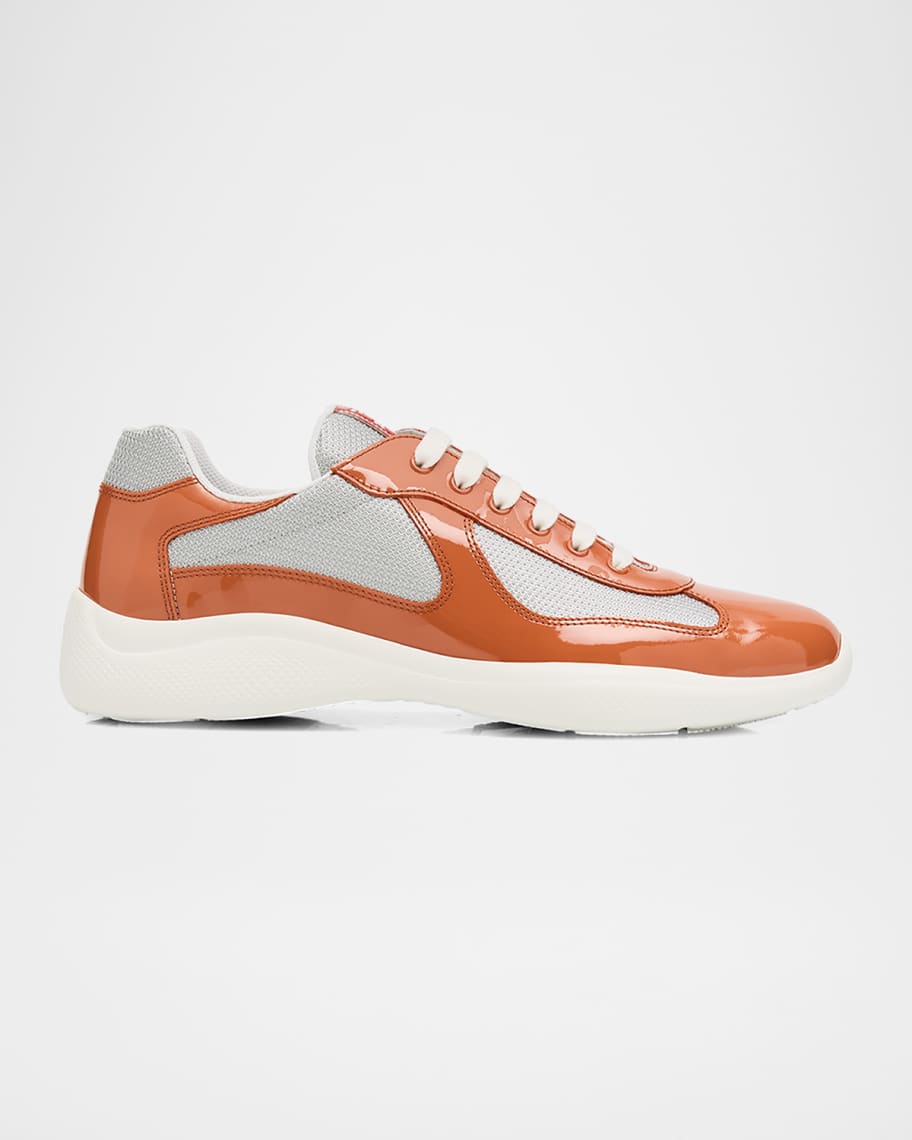 Prada Men's America's Cup Patent Leather Sneakers | Neiman Marcus