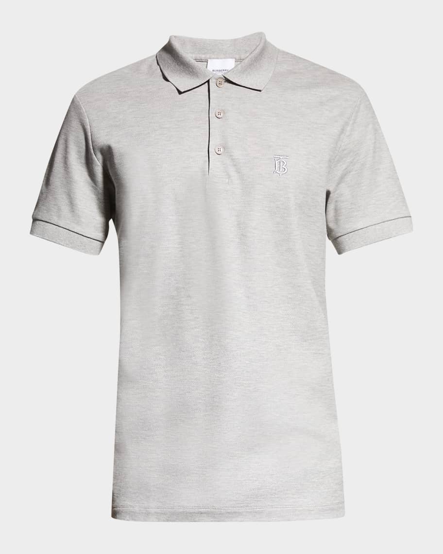 Burberry Men's Eddie Pique Polo Shirt, Gray