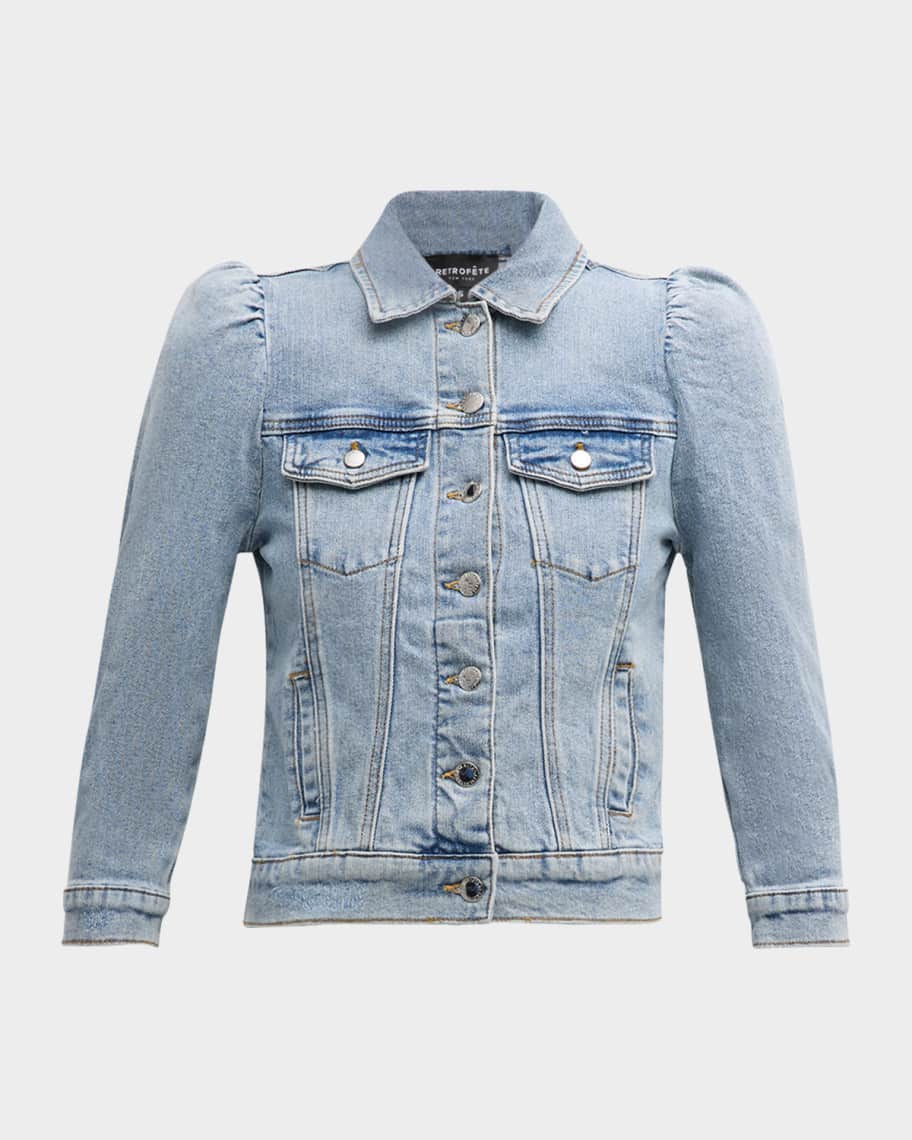 Retrofete Ada Puff Sleeve Denim Jacket Neiman Marcus