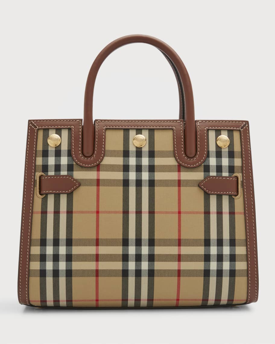 Burberry Title Mini Vintage Check Tote Bag | Neiman Marcus