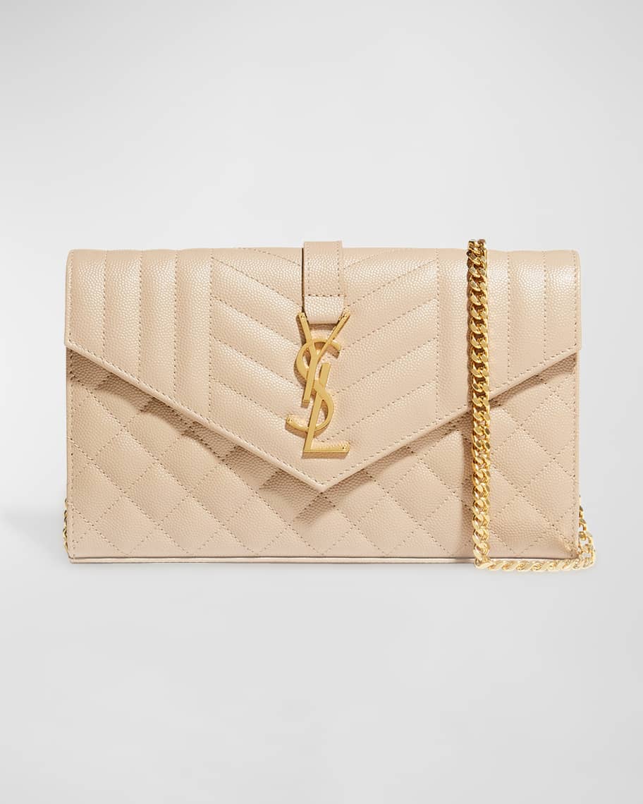 Ysl leather wallet on chain sales