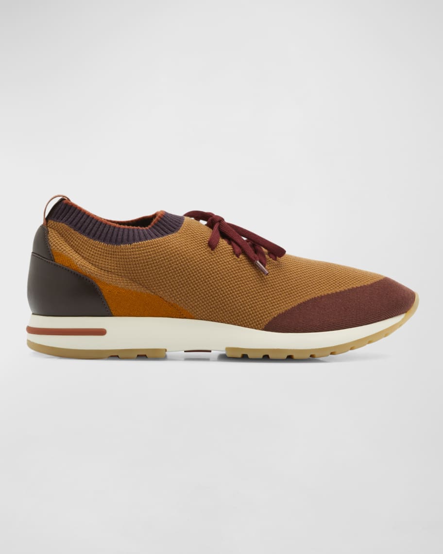 Loro Piana Men's Flexy Walk Knit Trainer Sneakers | Neiman Marcus