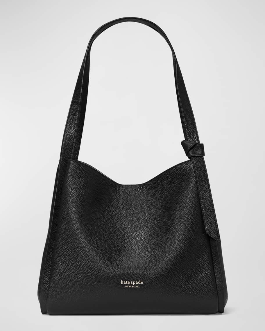 Black leather hobo crossbody bag 2025