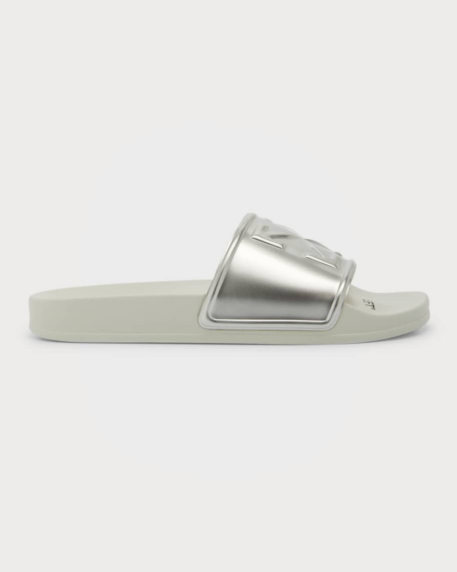 slides shoes white