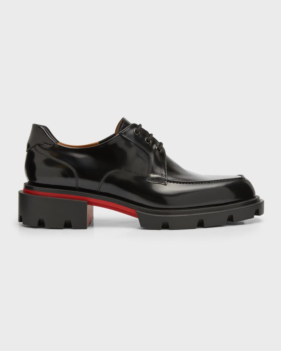 Christian Louboutin Men s Our Georges L Leather Derby Shoes Neiman Marcus