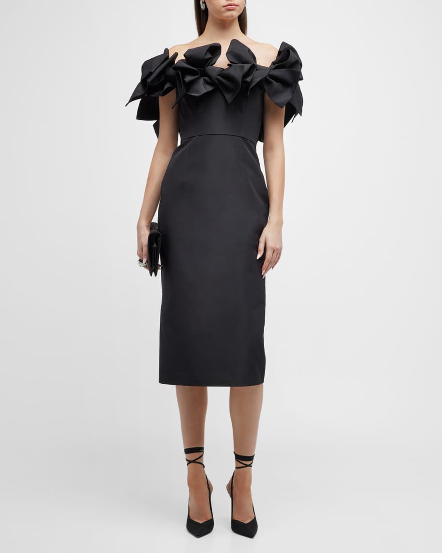 AMERI Gather sleeve waist tuck dress