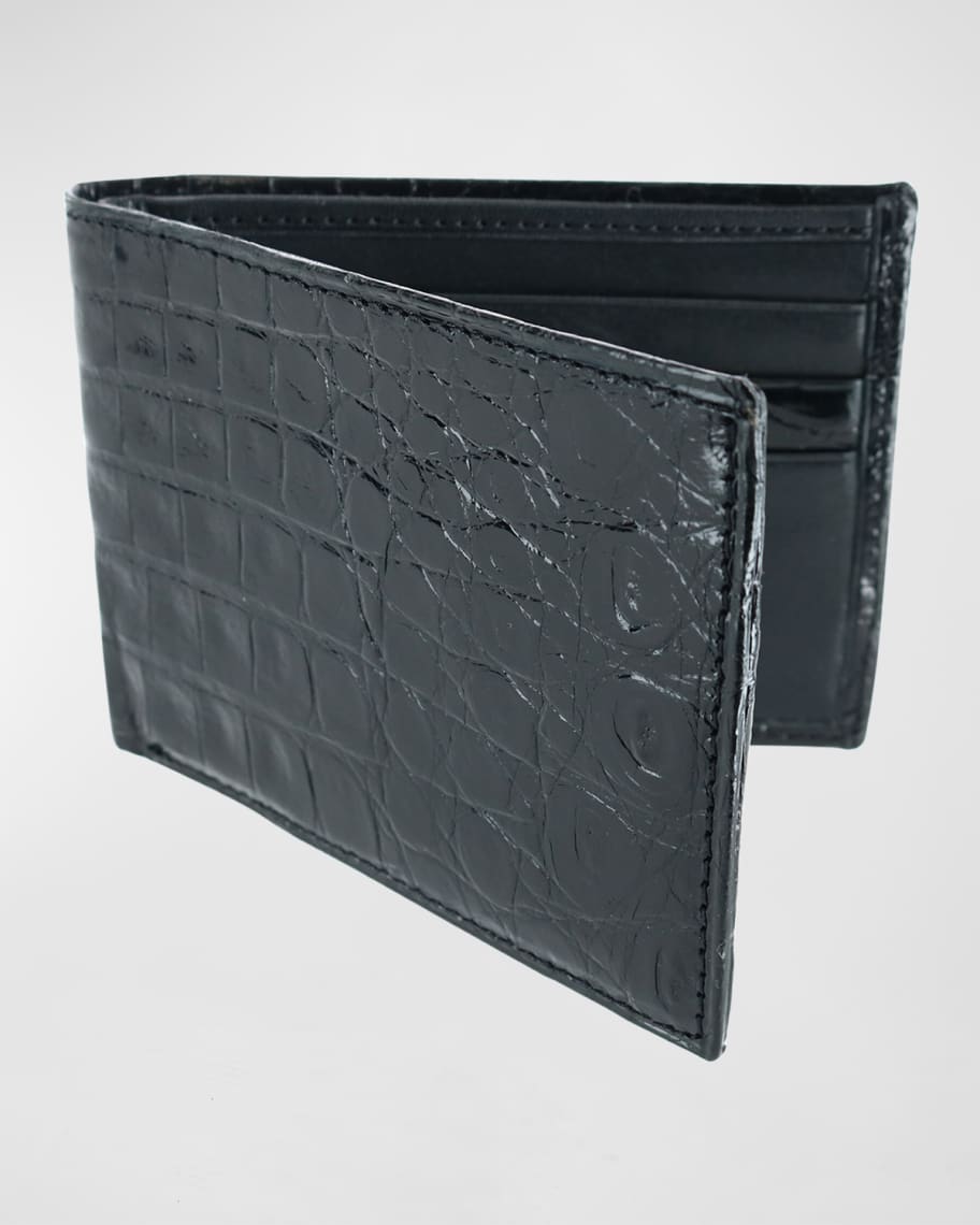 Image 2 of 4: Men's Crocodile Bifold Wallet