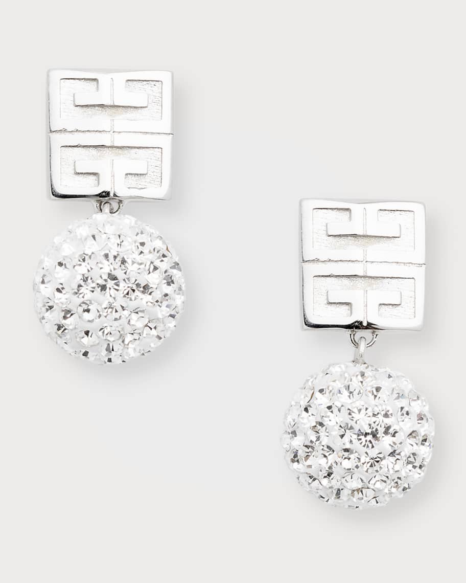 Givenchy 4G Crystal Stud Earrings | Neiman Marcus
