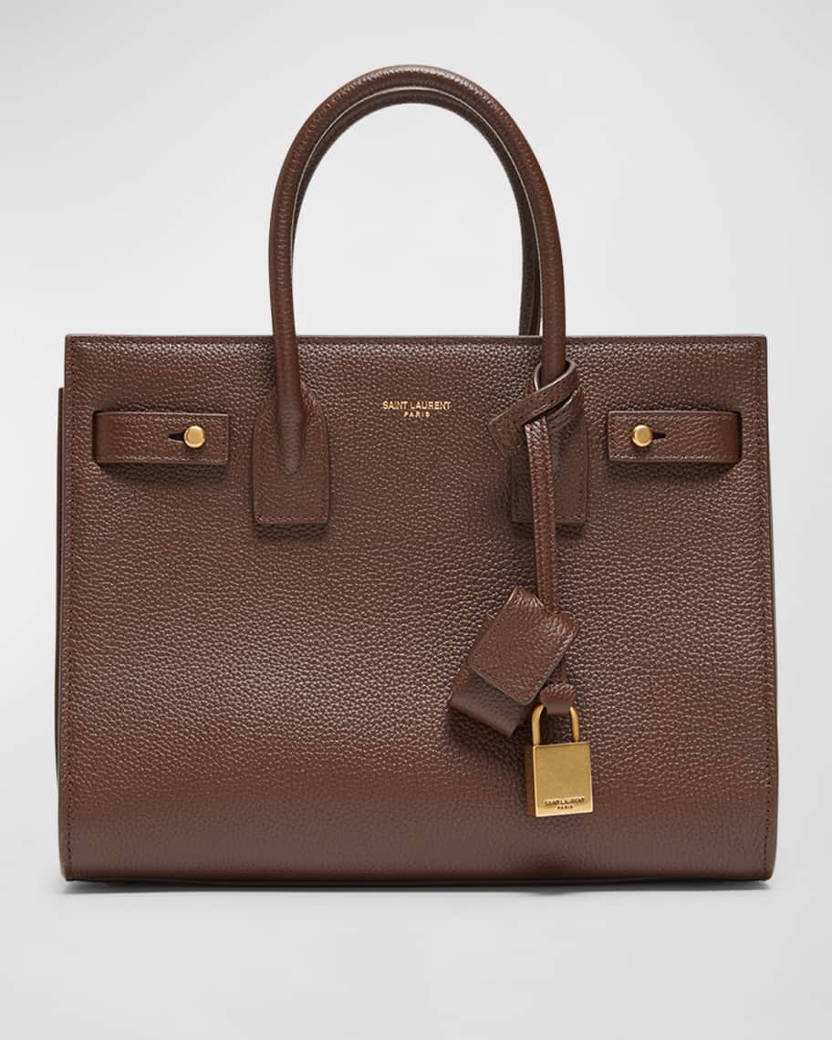Saint Laurent Sac De Jour Baby Top Handle Bag in Grained Leather Neiman Marcus