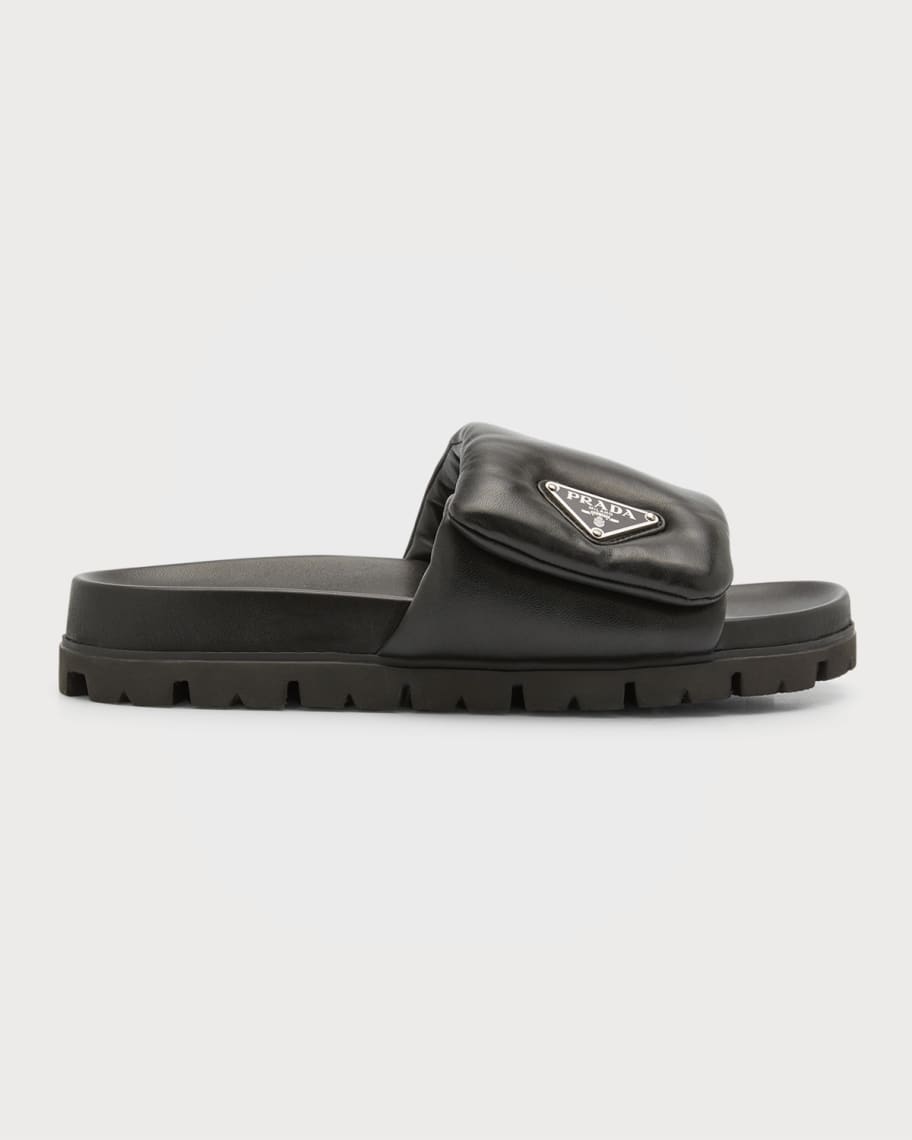 ★Prada★パッド入りナッパレザースライド 23SS】新作 ソフトパッド入りナッパレザーサンダル ◇プラダ