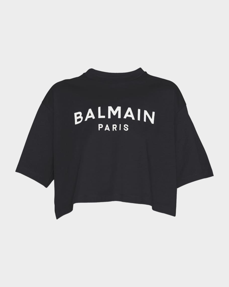 【関税&送料込】Balmain T-Shirt Cropped In Cotone Organico C 関税&送料込】Balmain T-Shirt Cropped In Cotone Organico C