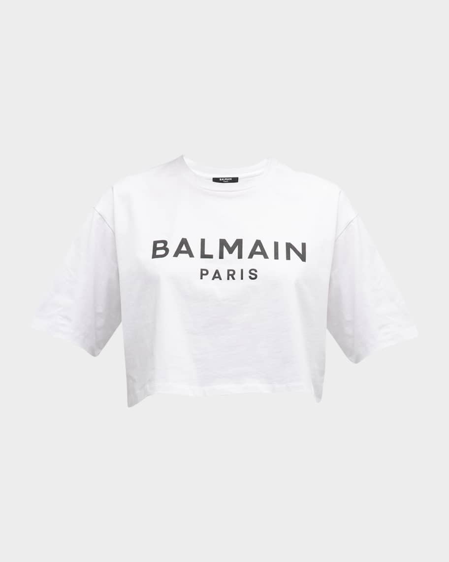 Balmain Logo-Print Crop | Marcus