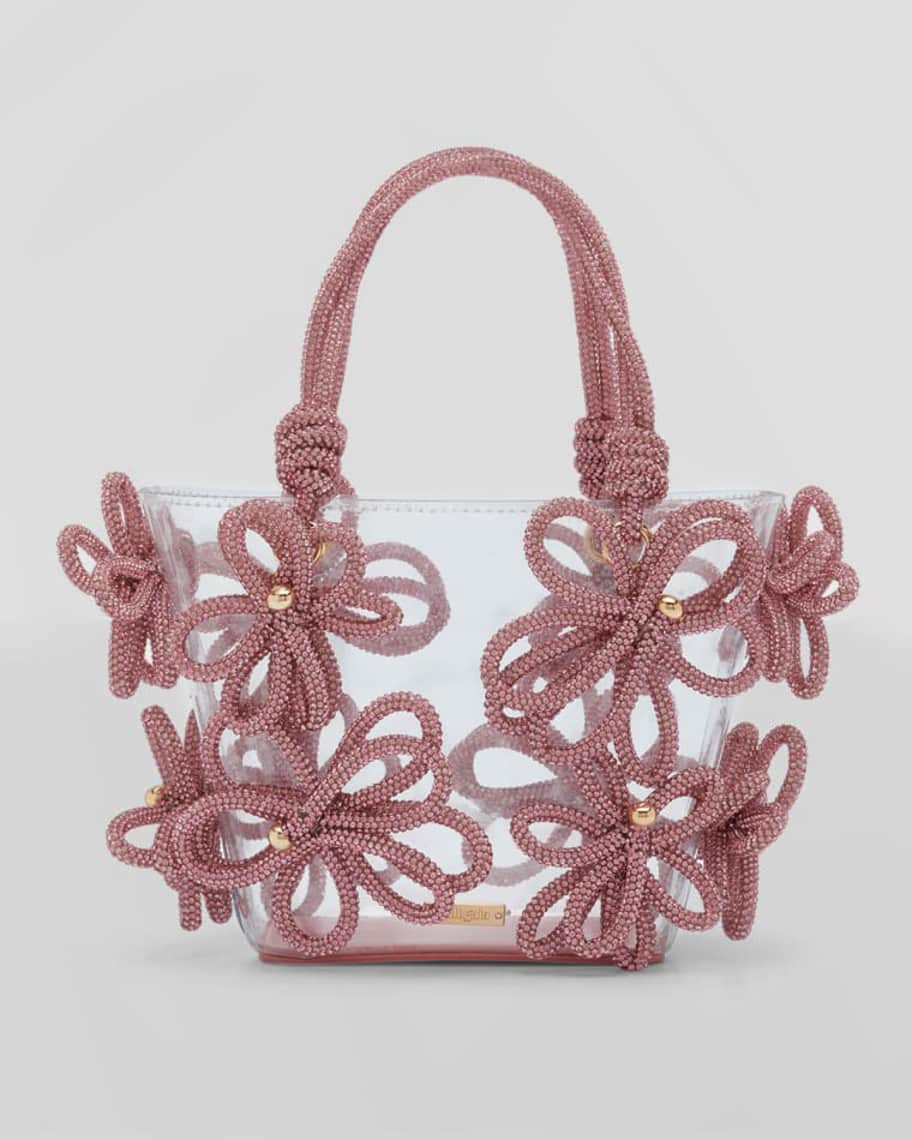 【CULT GAIA】 Bloom mini crystal-embellished PVC tote トート nm_4500705_100550_m
