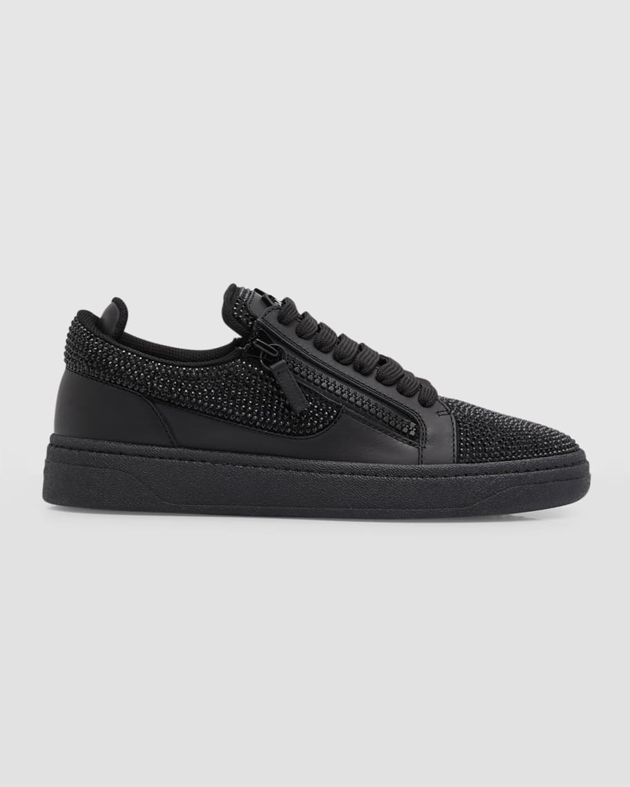 Giuseppe Zanotti Men s GZ 94 Crystal Leather Low Top Sneakers Neiman Marcus