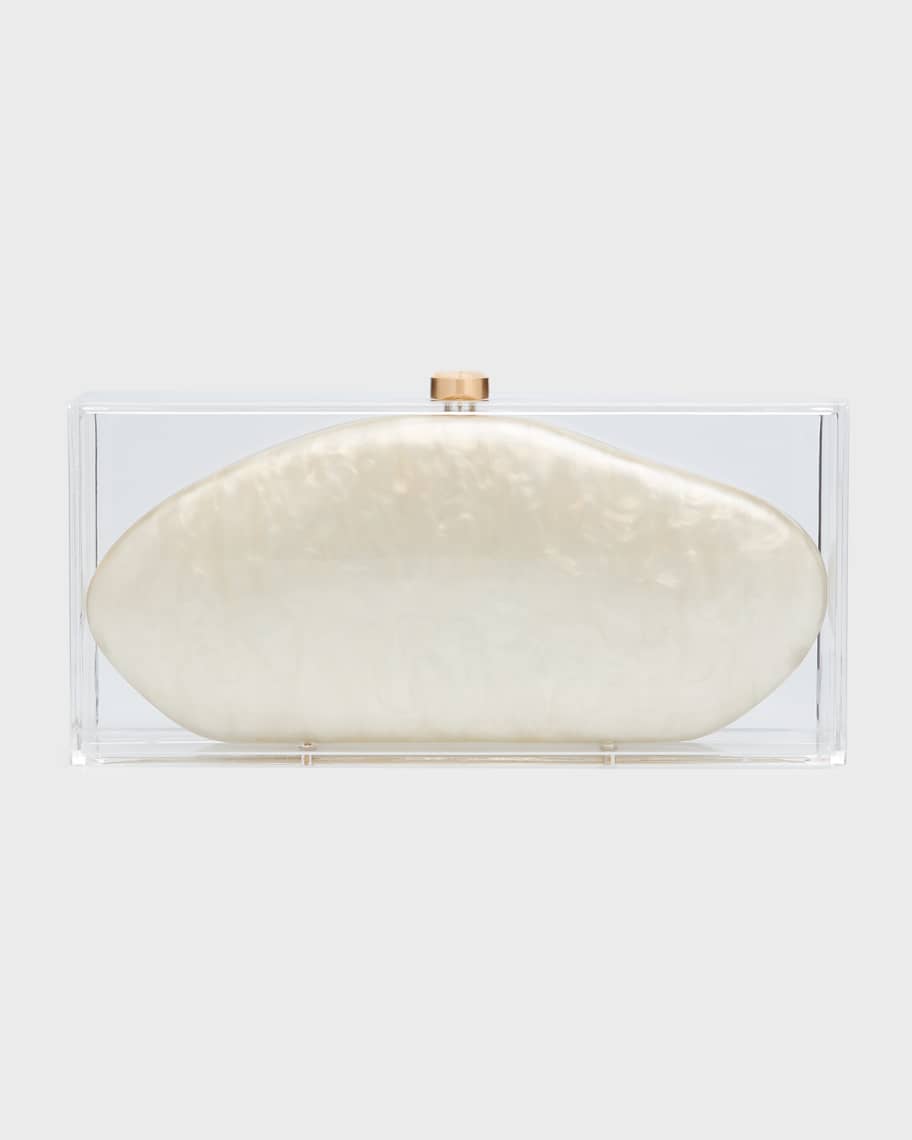 Mother of Pearl Acrylic Box Clutch