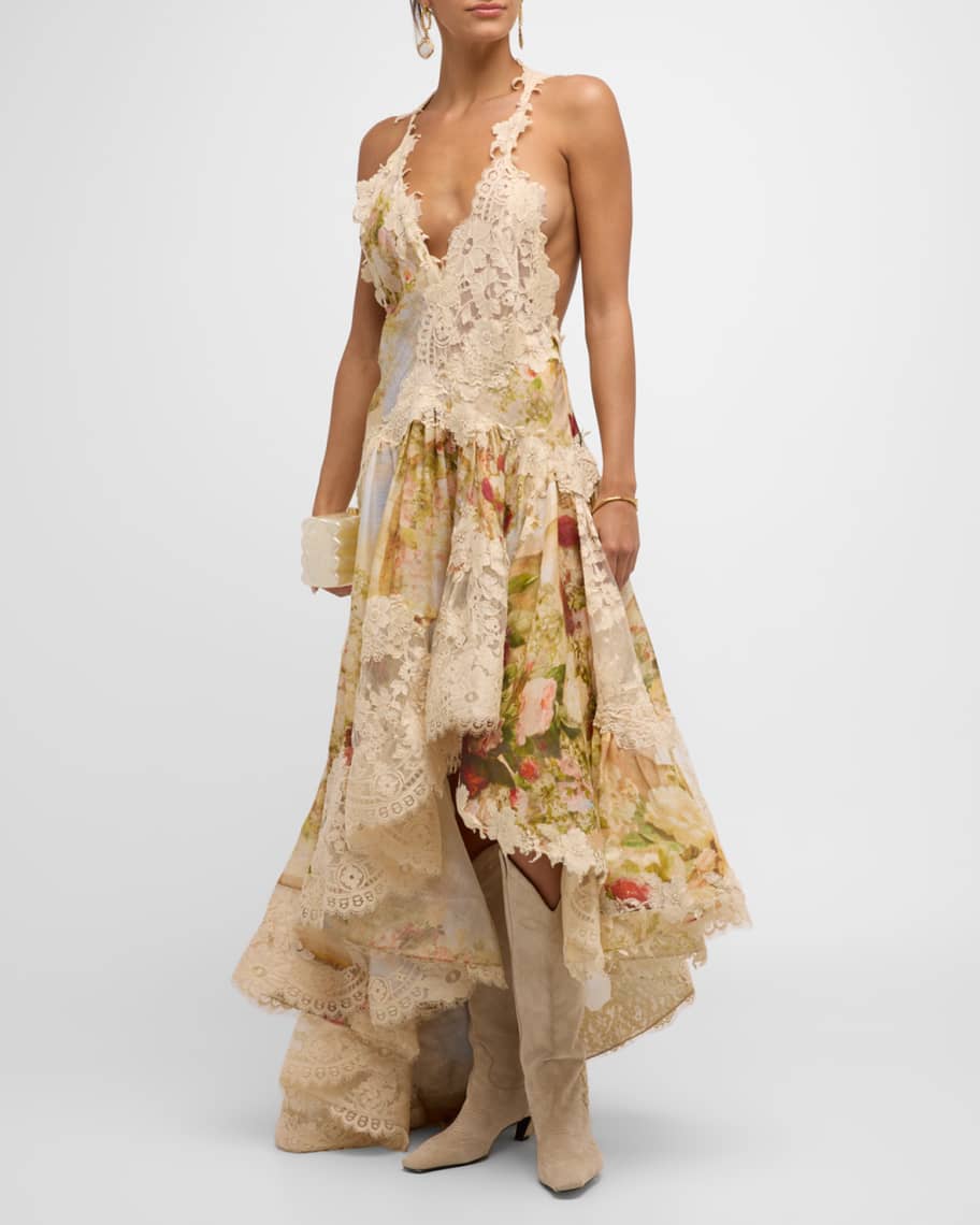 【Zimmermann】LUMINOSITY SPLICE LACE DRESS レース ミディ Zimmermann】LUMINOSITY SPLICE LACE DRESS レース ミディ