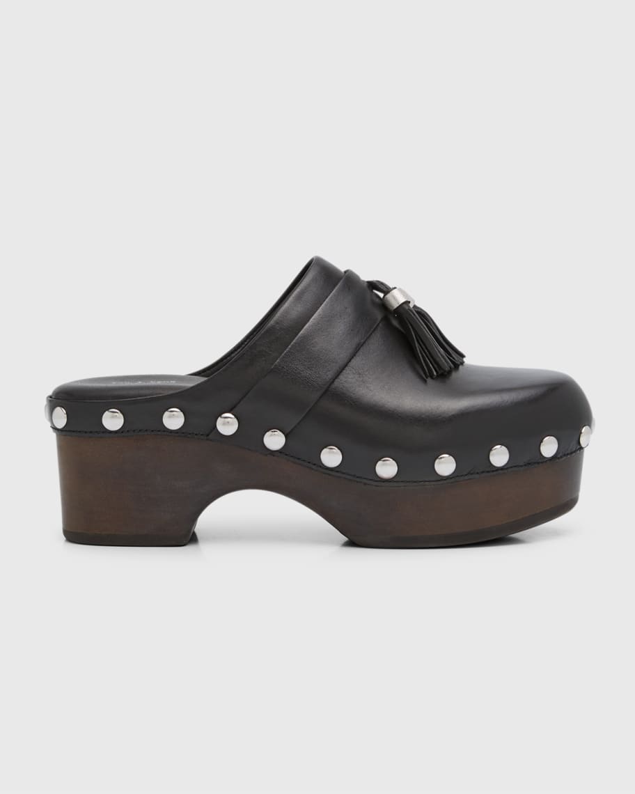 Robin studded leather clog 2025