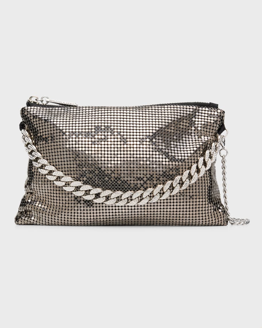 LOUIS VUITTON Frances Metallic Monogram Metal Mesh Chainmail Cross Body  Bag