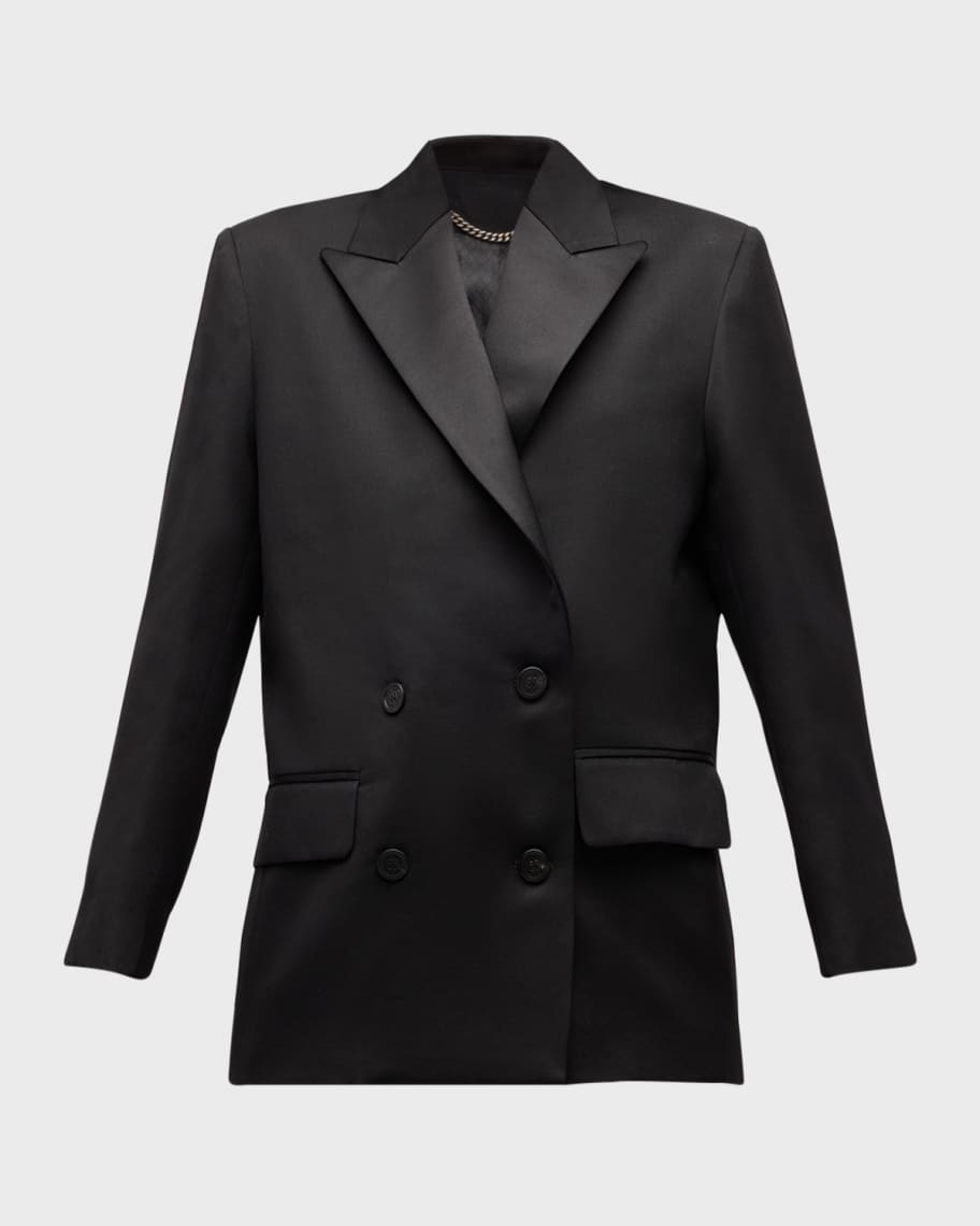 【送料&関税込】Golden  Laureen Boyfriend Tuxedo Jacket Golden Goose Golden Laureen Wool Gabardine Boyfriend Tuxedo