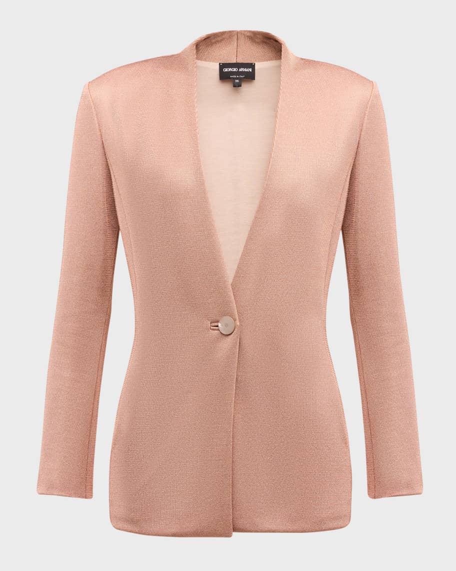 アウターその他 GIORGIO ARMANI Woman Blazer Rust GW000851TE13750 U6090 Giorgio Armani single-breasted Velvet Blazer | Blue | FARFETCH