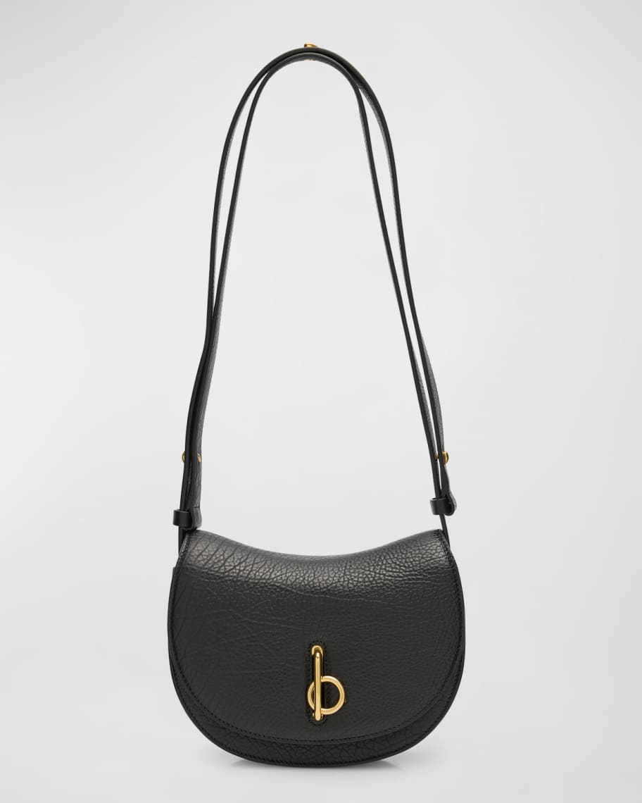 【送料&関税込】Burberry Black Leather Small Rocking Horse H Medium Rocking Horse Bag in Berry - Women, Leather