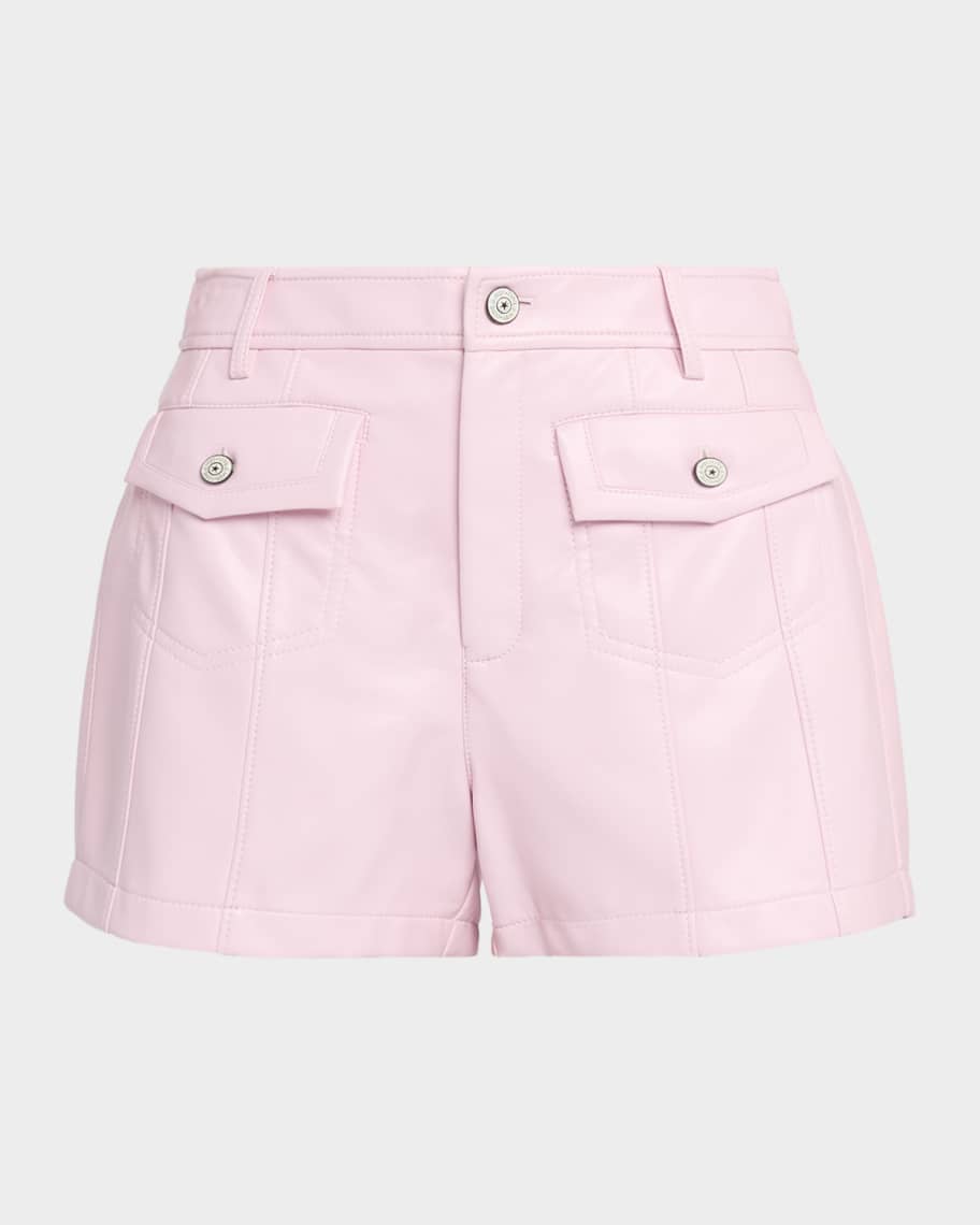 Cinq a Sept Eileen Vegan Leather Shorts | Neiman Marcus