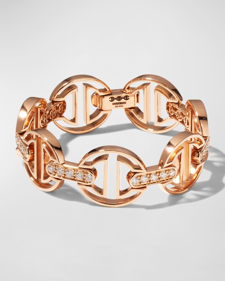 Hoorsenbuhs 18K Yellow Gold MMV Medium Bracelet with Diamond Bridges Neiman Marcus