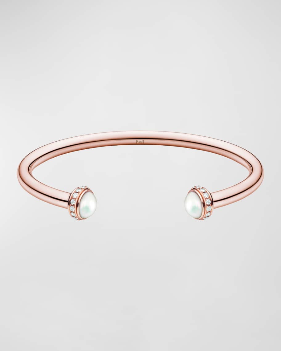 PIAGET Possession 18K Rose Gold Mother of Pearl Diamond Bracelet Neiman Marcus