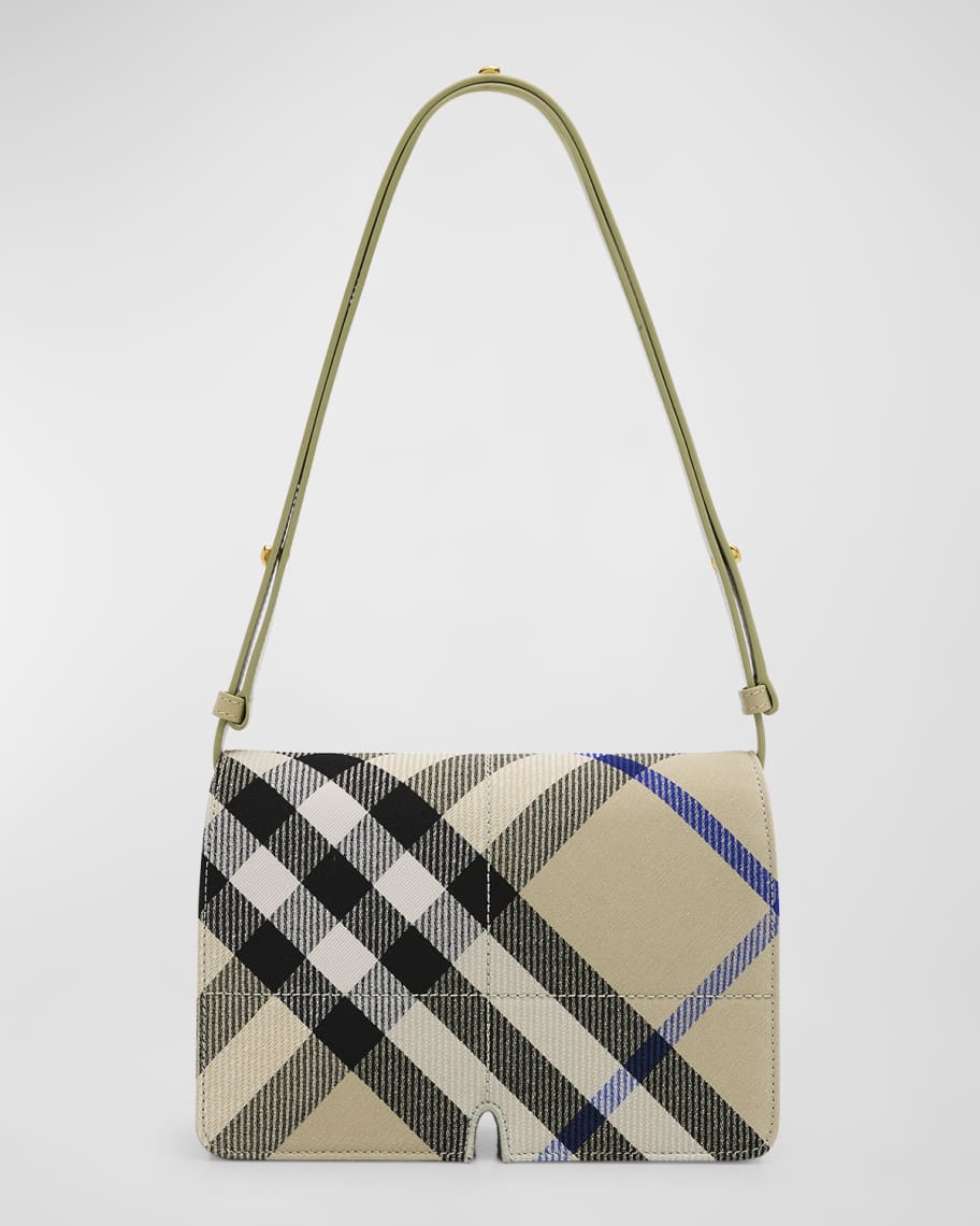 Burberry Snip Check Jacquard Shoulder Bag | Neiman Marcus