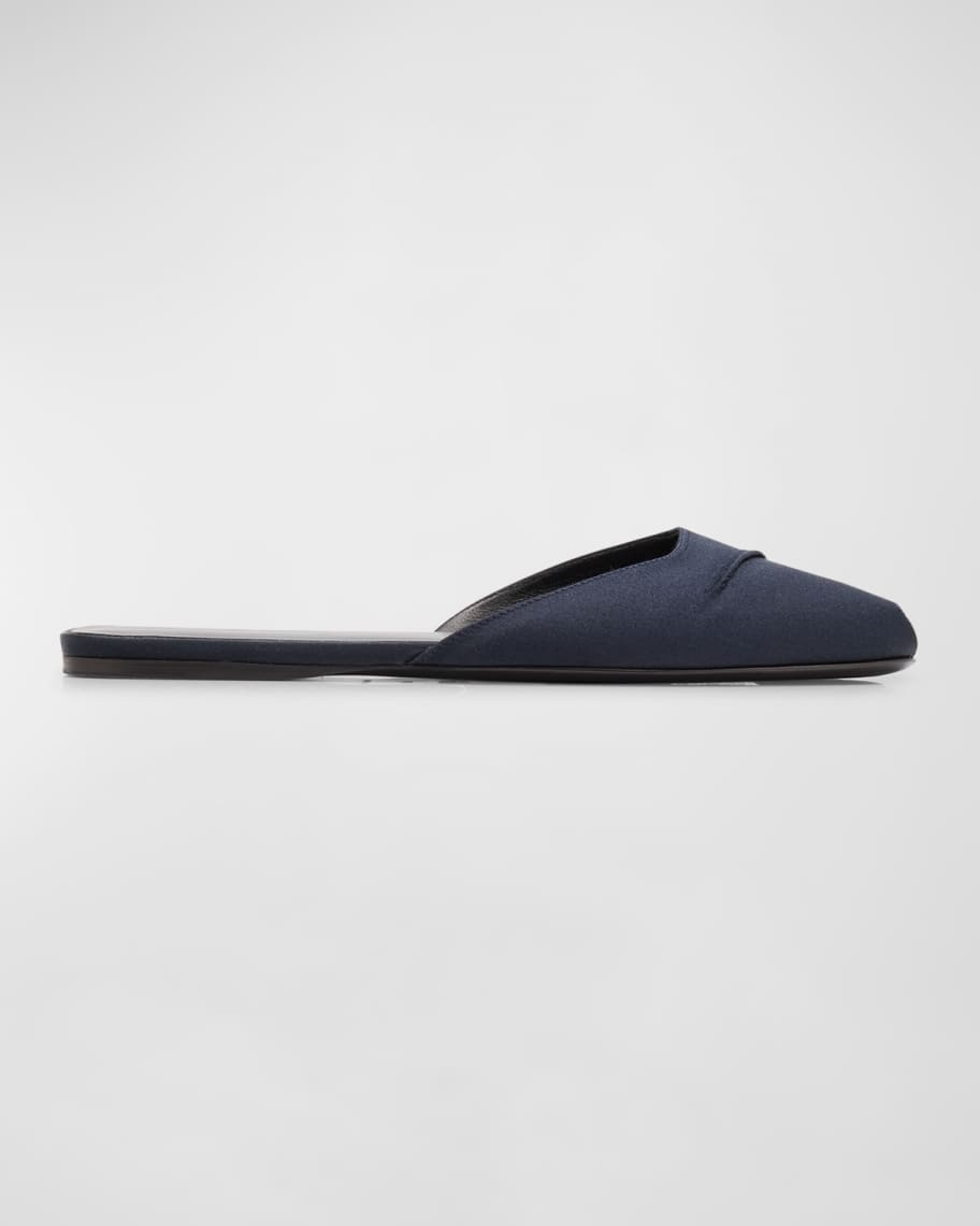 サンダル・ミュール The Row Milla satin flats The Row Milla satin slides The Row