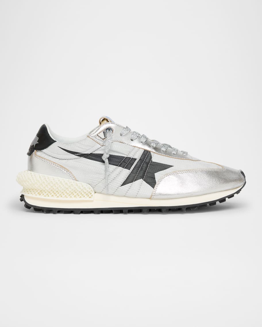 Golden Goose Men's Marathon Nylon and Leather Low-Top