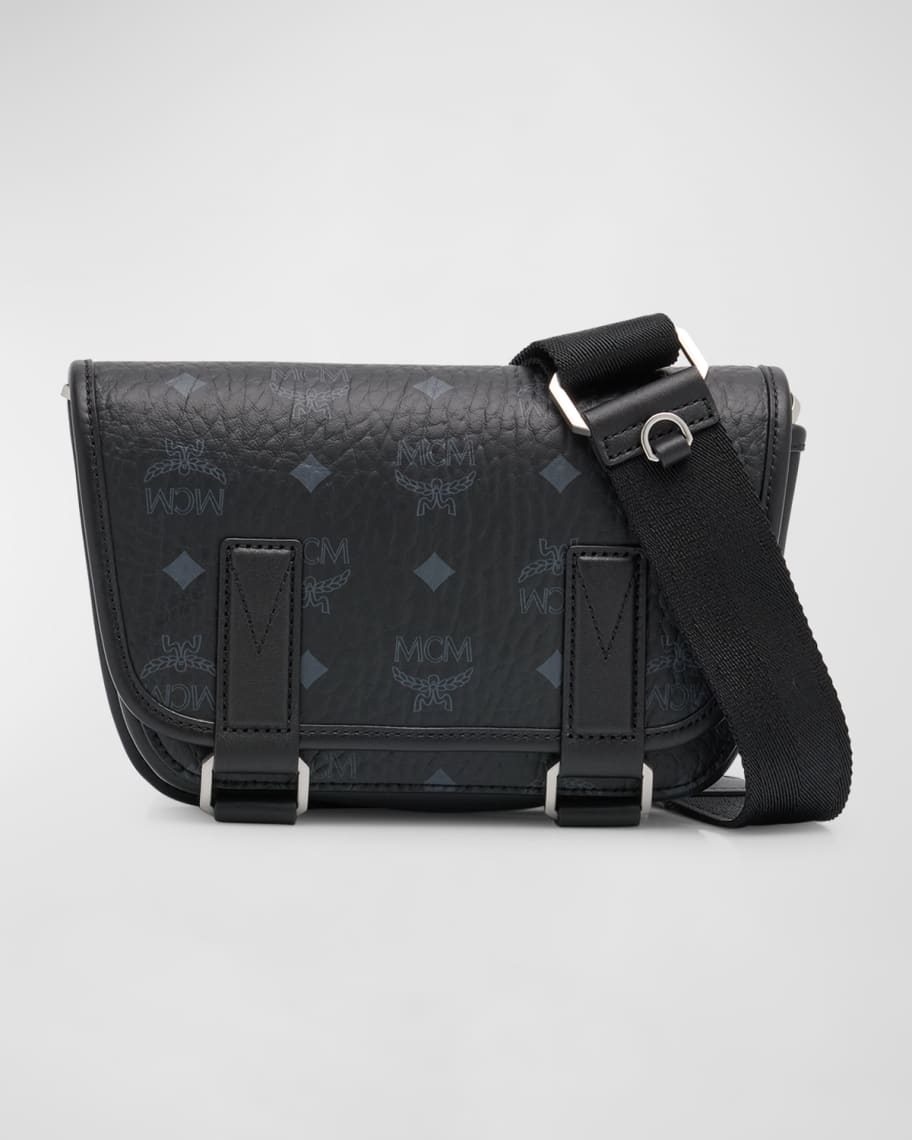 MCM Men s Aren Visetos Monogram Messenger Bag Neiman Marcus