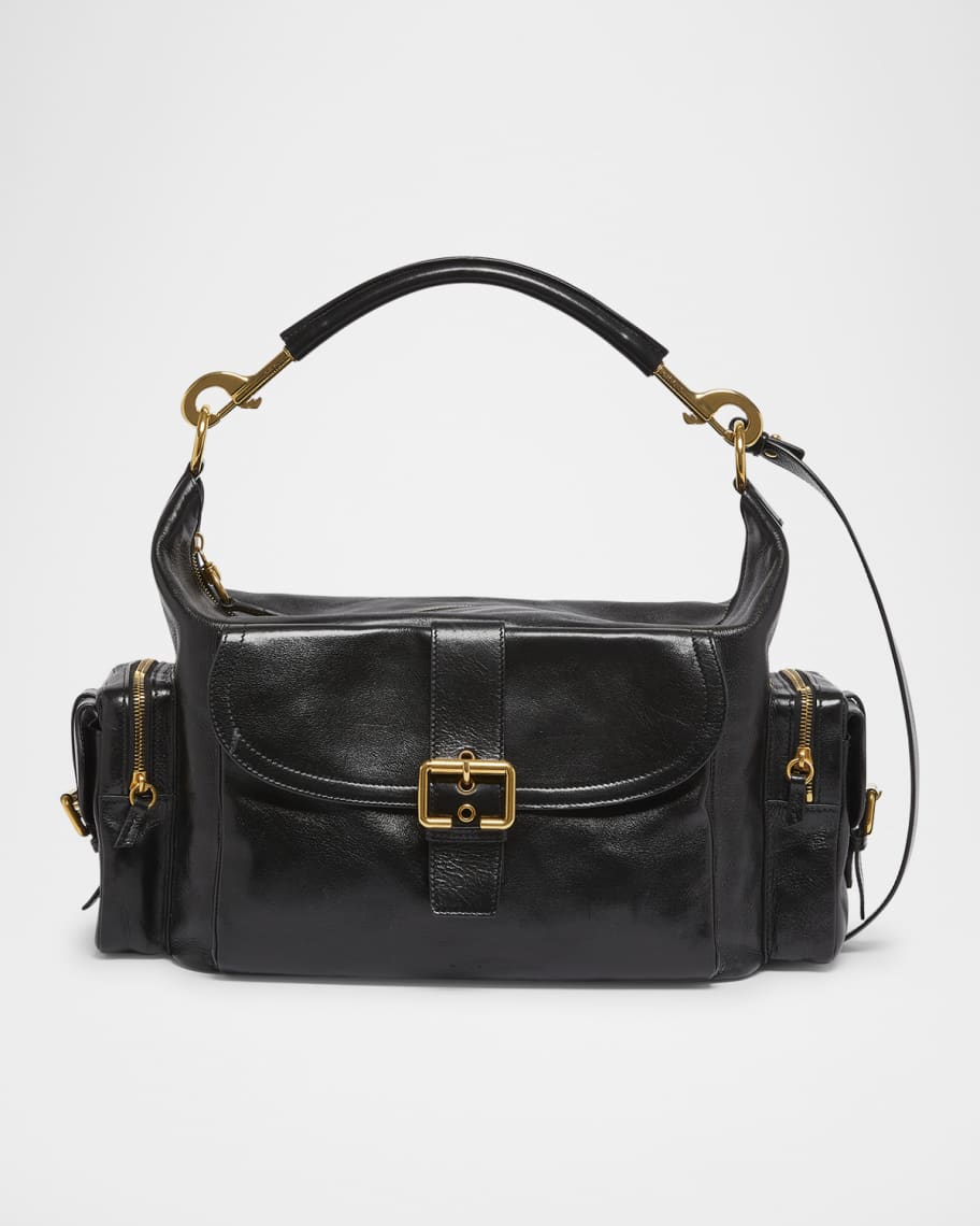 Chloe Camera Bag Large in Natural Shiny Calfskin | Neiman Marcus