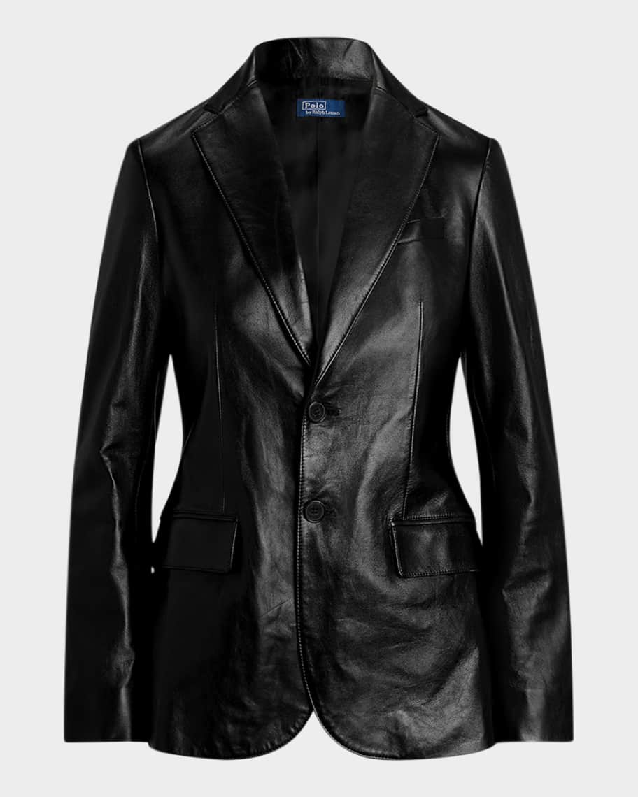 Lauren Ralph Lauren Women's Belted Lambskin Leather Midi